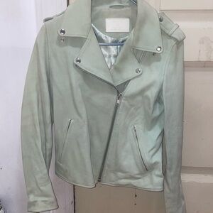Women's Mint Green Moto Jacket